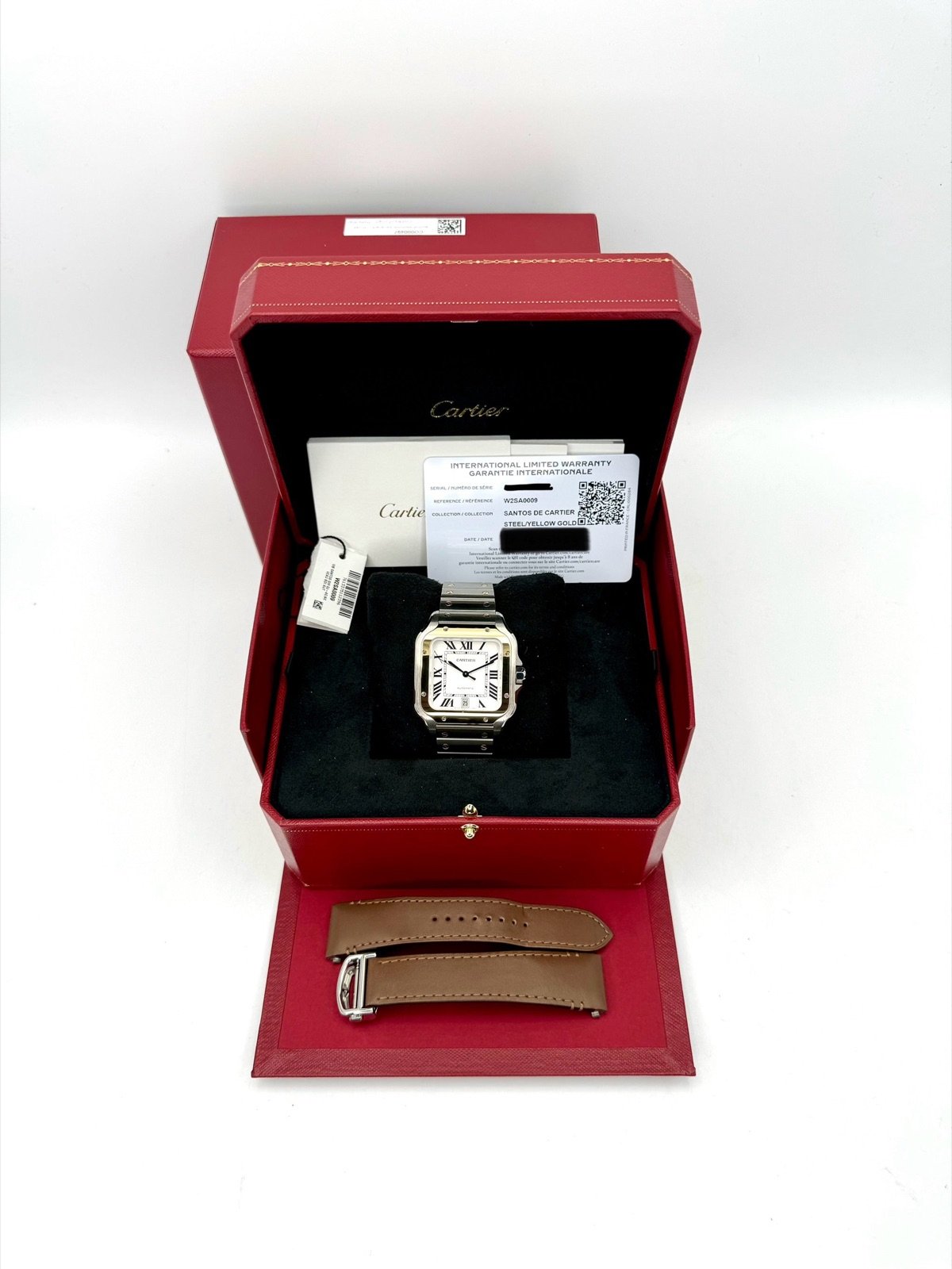 2023 Cartier Santos de Cartier 39.8mm W2SA0009 Two-Tone White Dial - Image 12