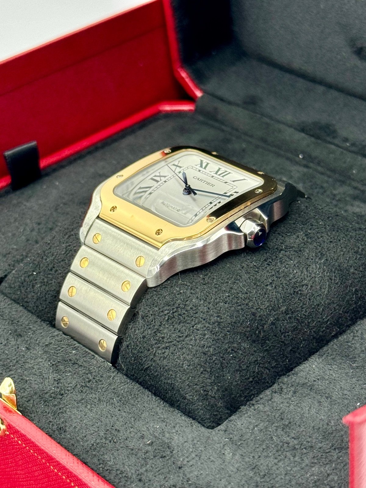 2023 Cartier Santos de Cartier 39.8mm W2SA0009 Two-Tone White Dial - Image 5