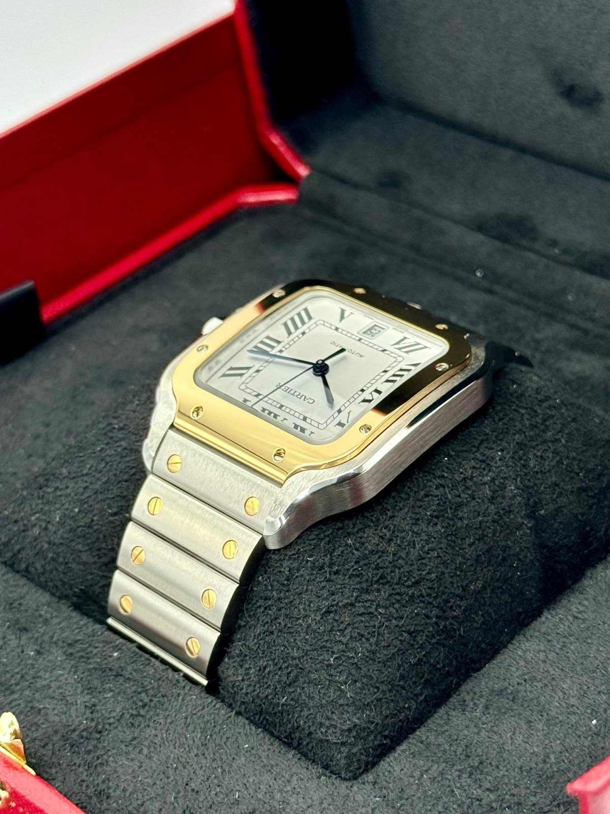 2023 Cartier Santos de Cartier 39.8mm W2SA0009 Two-Tone White Dial - Image 7