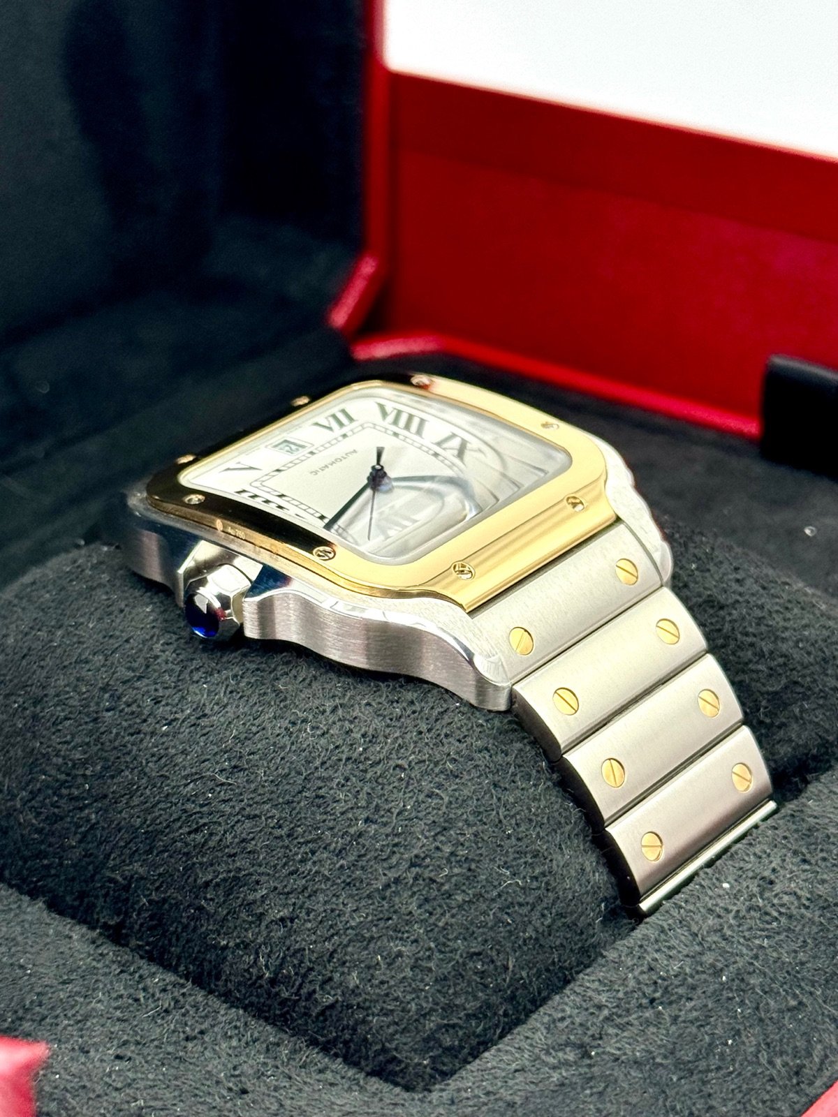 2023 Cartier Santos de Cartier 39.8mm W2SA0009 Two-Tone White Dial - Image 8