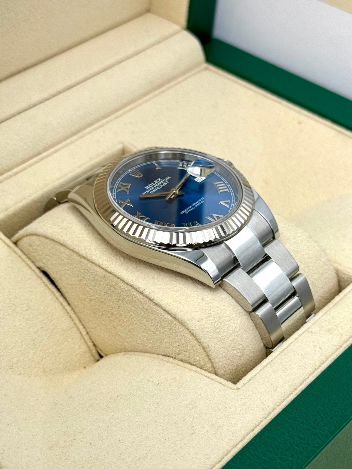 2021 Rolex Datejust 41mm 126334 Stainless Steel Oyster Blue Dial - Image 6