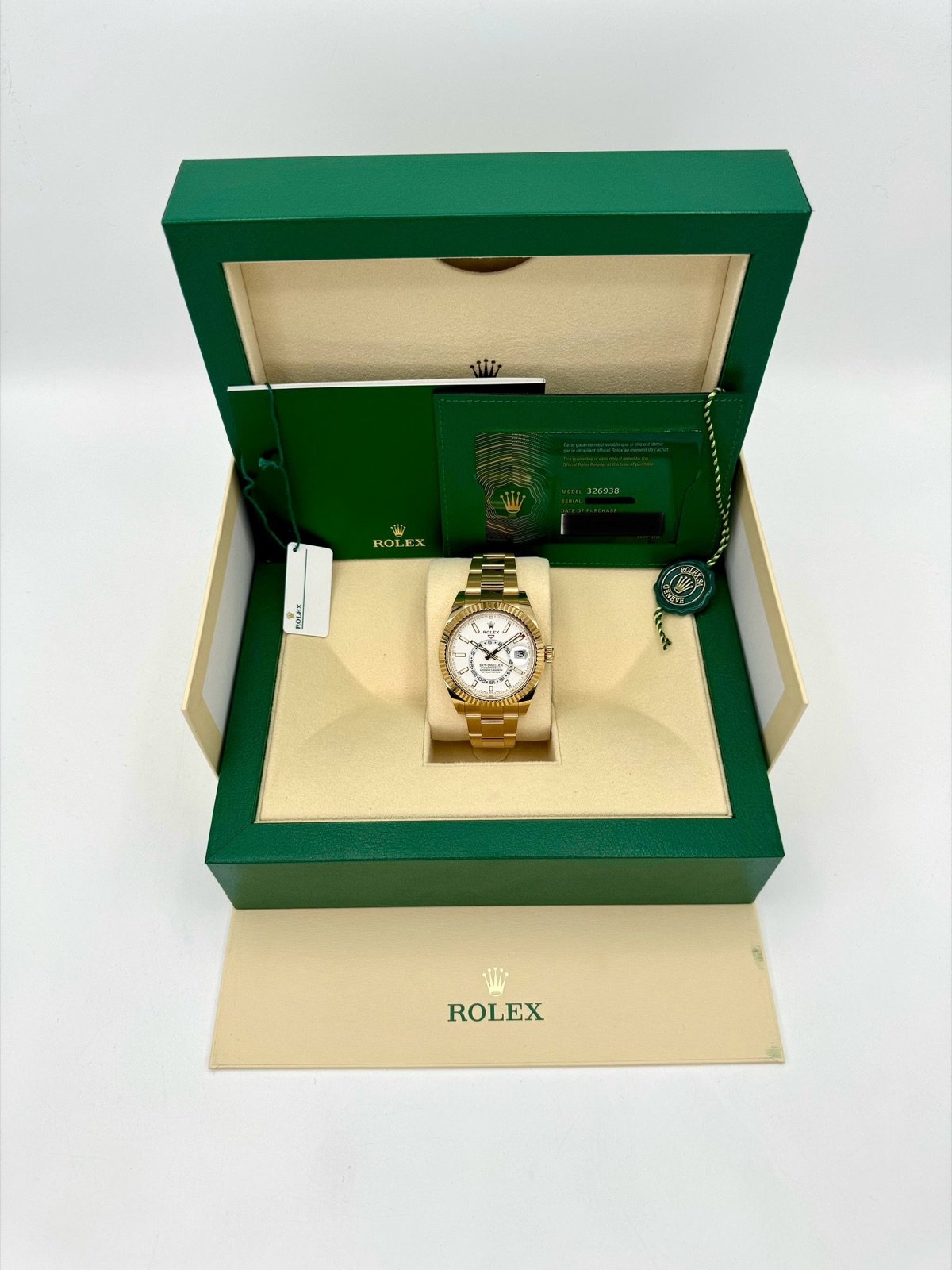 2022 Rolex Sky-Dweller 42mm 326938 18K Yellow Gold Oyster White Dial - Image 11