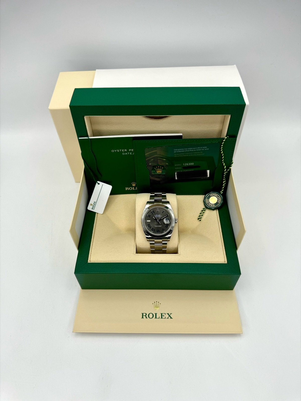 2023 Rolex Datejust 41mm 126300 Oyster Wimbledon Dial - Image 11