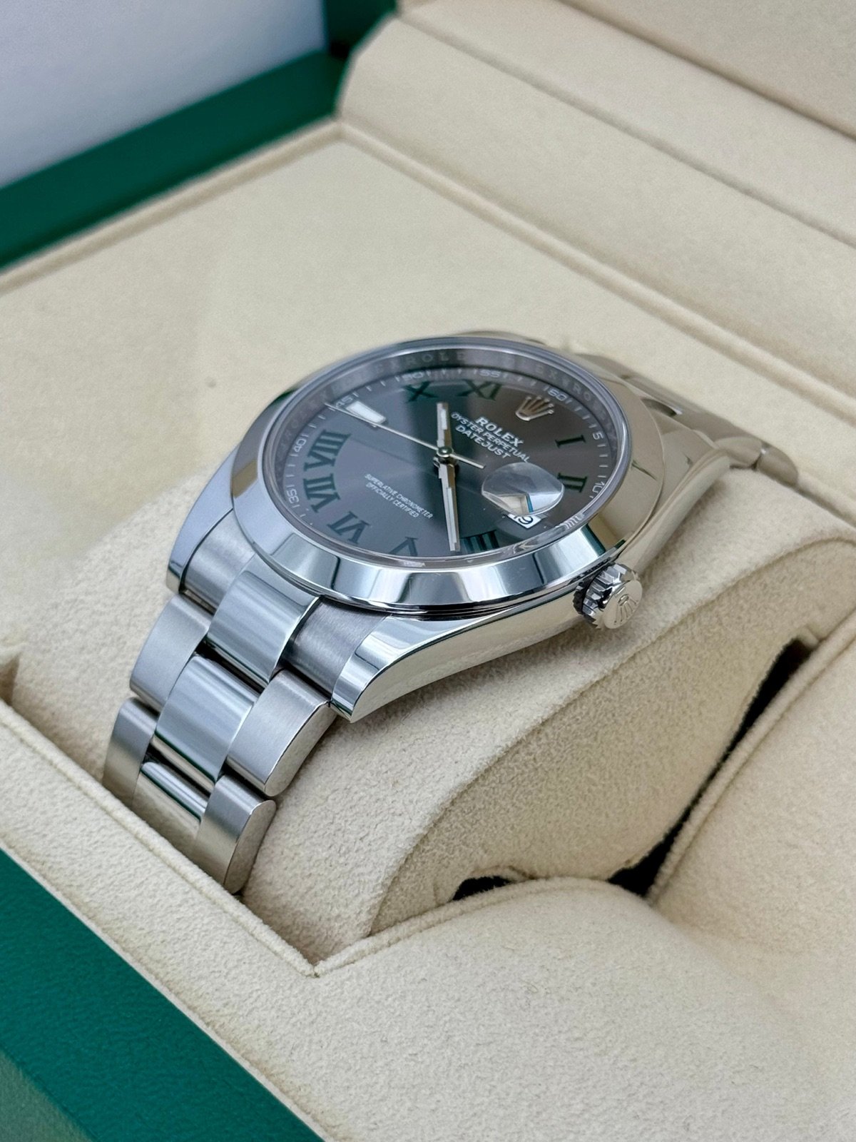 2023 Rolex Datejust 41mm 126300 Oyster Wimbledon Dial - Image 5