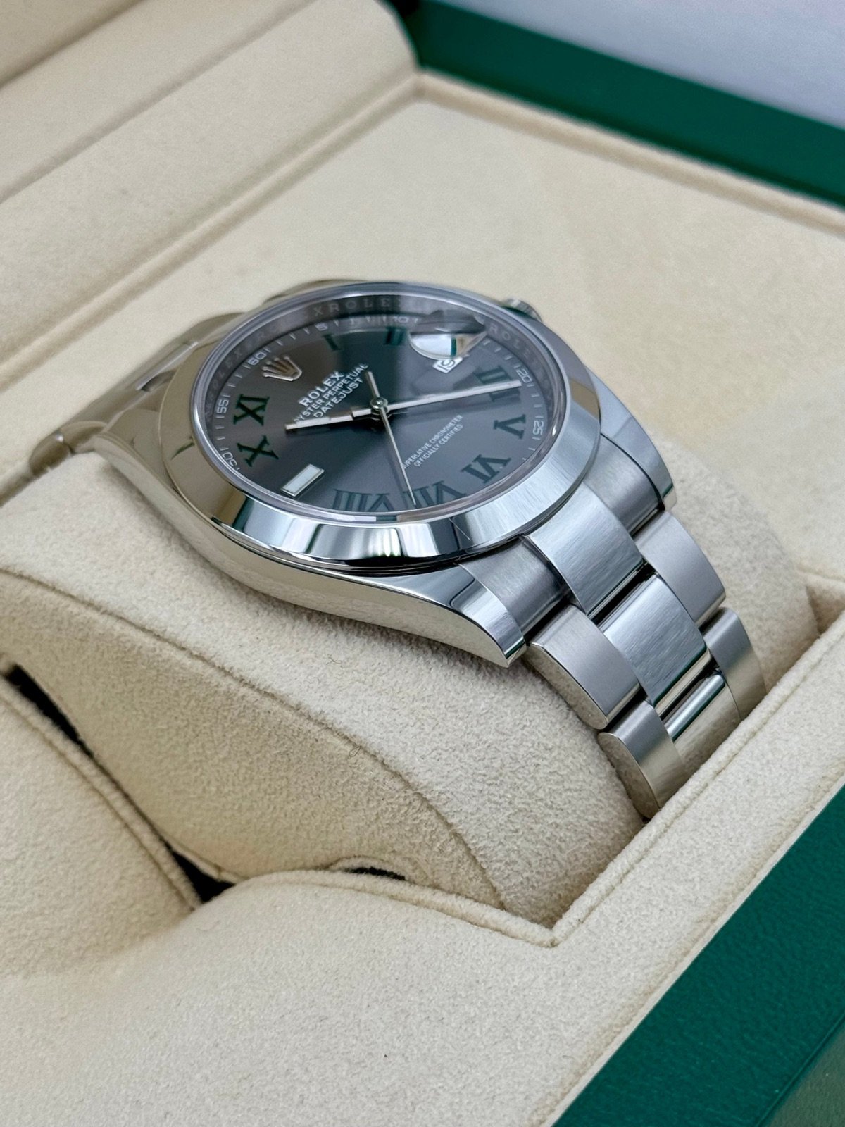 2023 Rolex Datejust 41mm 126300 Oyster Wimbledon Dial - Image 6
