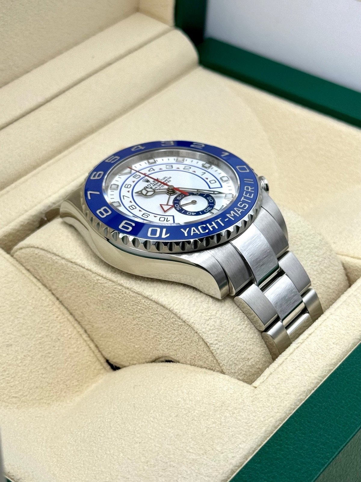 2019 Rolex Yacht-Master II 44mm 116680 Stainless Steel White Dial - Image 6