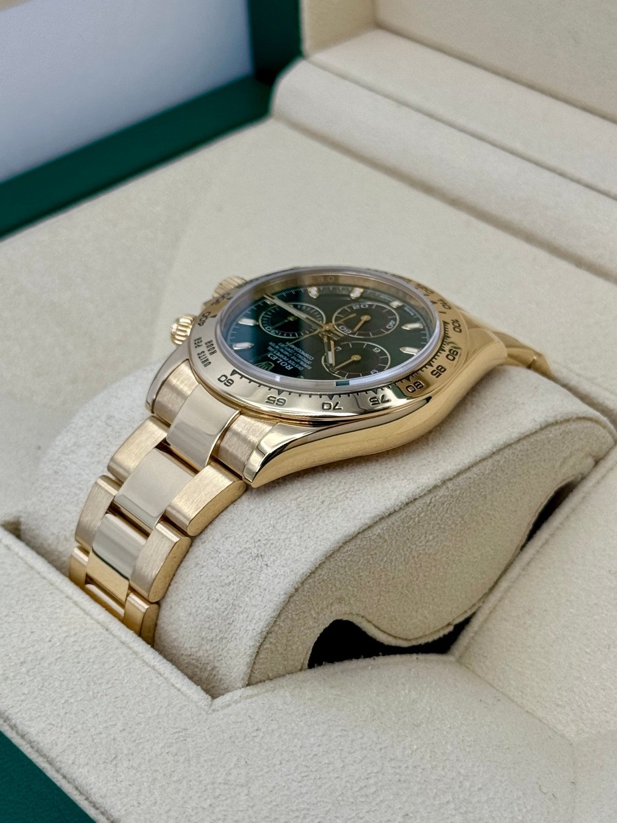 2020 Rolex Daytona “John Mayer” 40mm 116508 Yellow Gold Green Dial - Image 7
