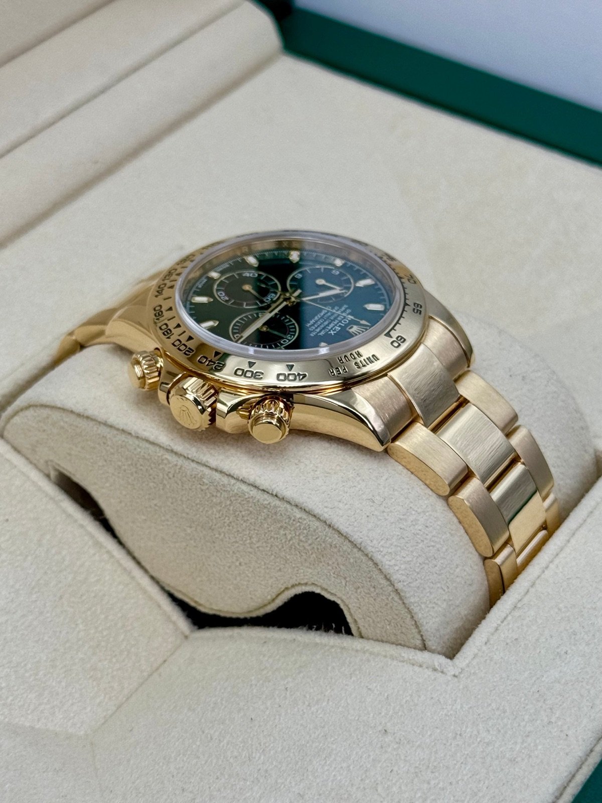 2020 Rolex Daytona “John Mayer” 40mm 116508 Yellow Gold Green Dial - Image 8