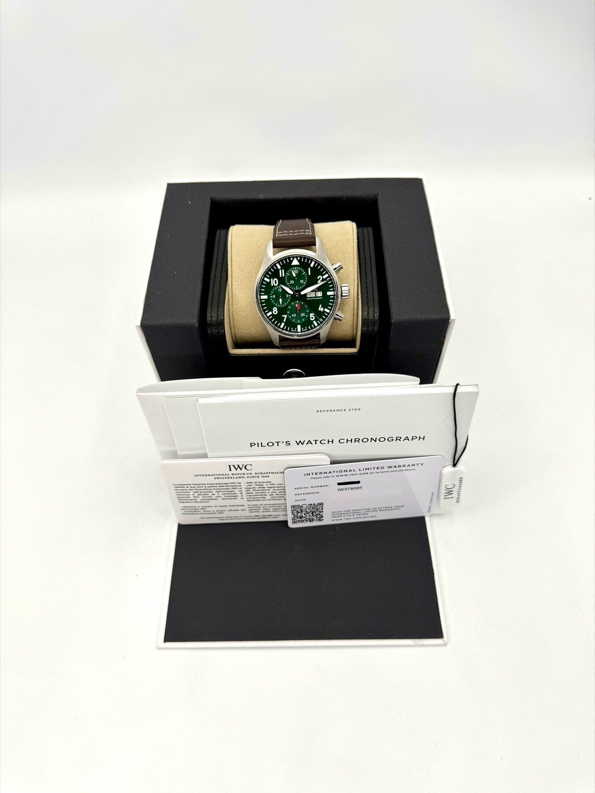 2023 IWC Pilot’s Watch Chronograph 43mm IW378005 Steel Green Dial - Image 12