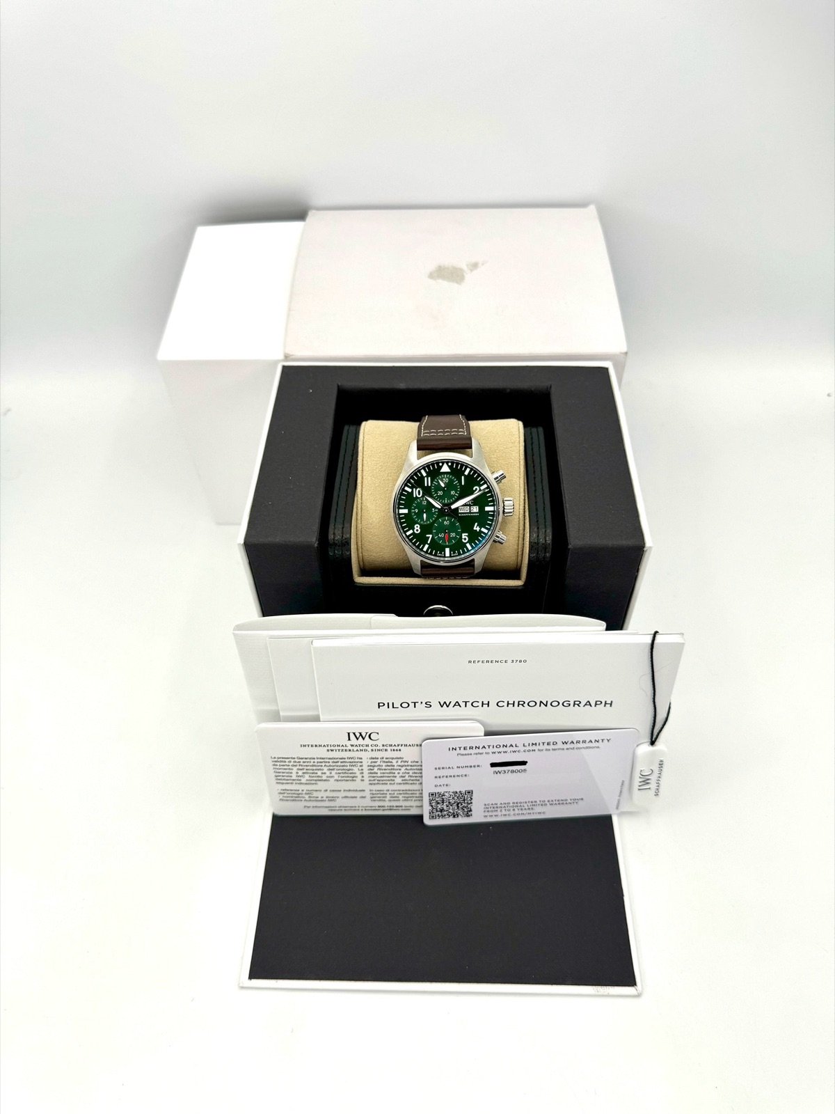 2023 IWC Pilot’s Watch Chronograph 43mm IW378005 Steel Green Dial - Image 13