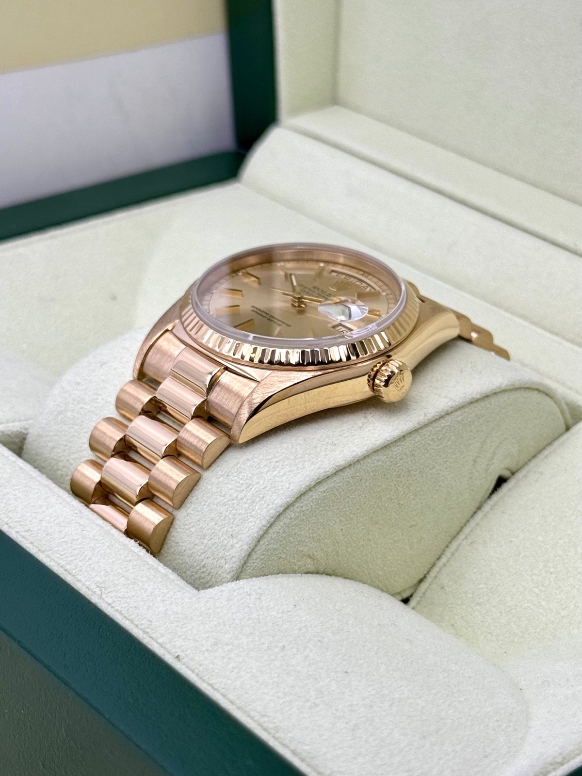 1985 Rolex Day-Date 36mm 18038 Presidential Champagne Dial - Image 5
