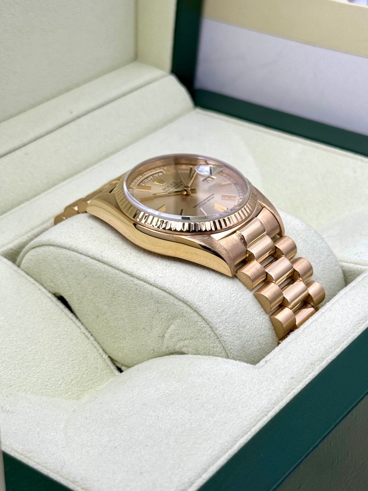 1985 Rolex Day-Date 36mm 18038 Presidential Champagne Dial - Image 6