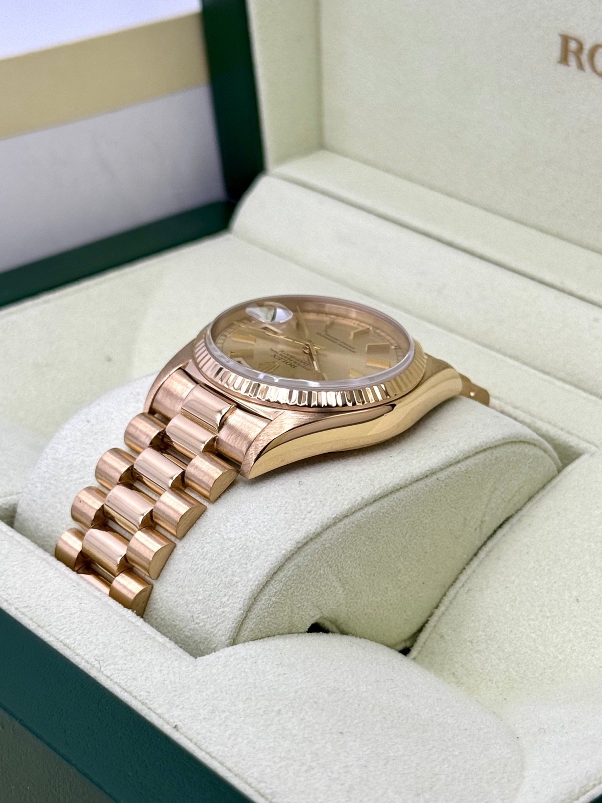 1985 Rolex Day-Date 36mm 18038 Presidential Champagne Dial - Image 7