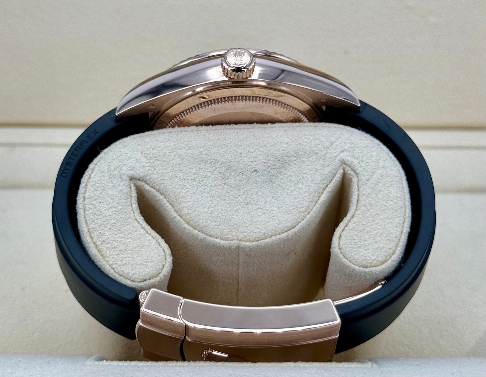2021 Rolex Sky-Dweller 42mm 326235 Rose Gold Oysterflex Rhodium Dial - Image 9