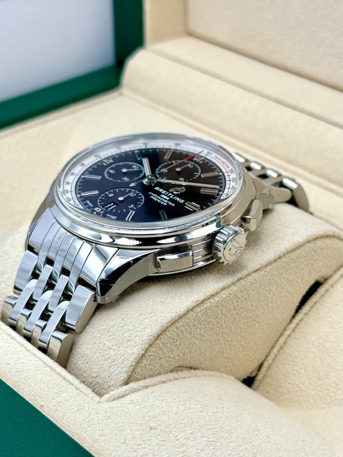 2023 Breitling Premier Chronograph 42mm A13315351B1A1 Steel Black Dial - Image 5