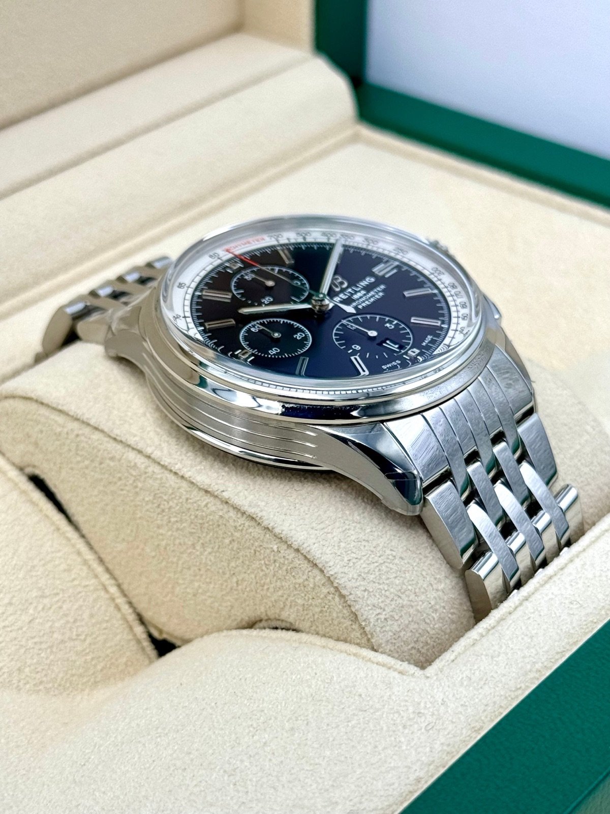 2023 Breitling Premier Chronograph 42mm A13315351B1A1 Steel Black Dial - Image 6