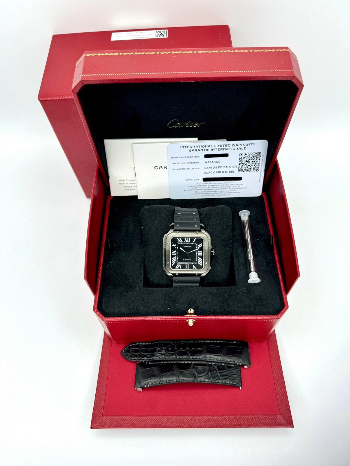2023 Cartier Santos De Cartier 39.8mm WSSA0039 Steel Black Dial - Image 12