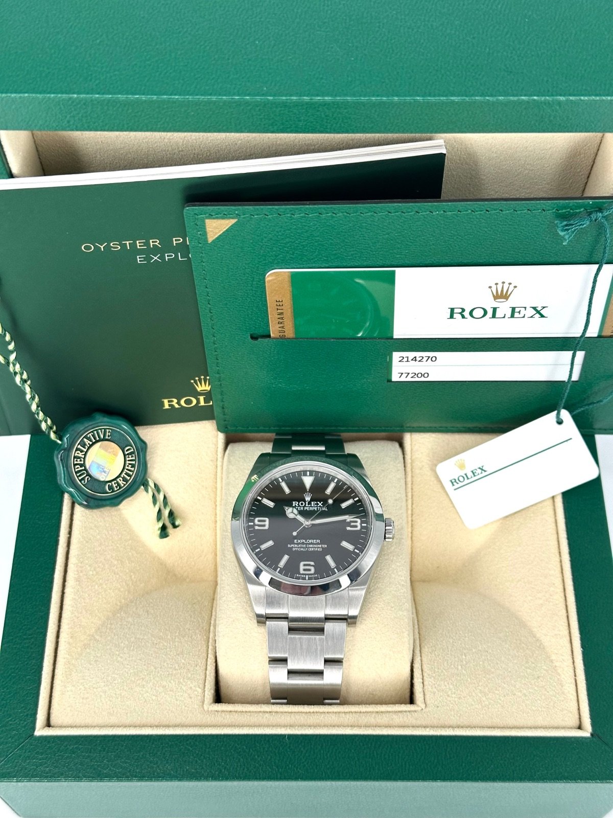 2020 Rolex Explorer 39mm 214270 Stainless Steel Black Dial - Image 11