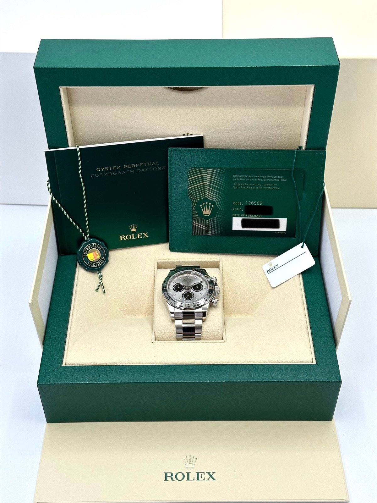 2024 Rolex Daytona 40mm 126509 White Gold Silver Ghost Dial (Unworn) - Image 12