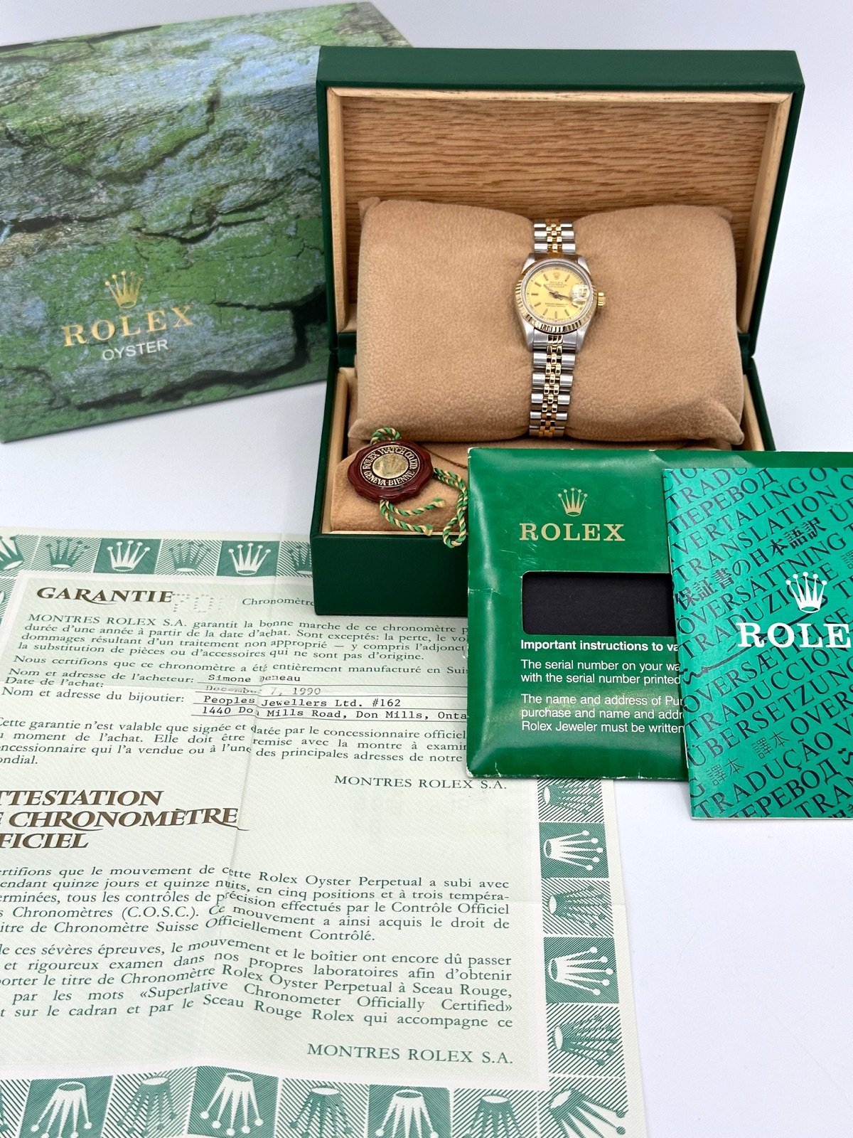 1990 Rolex Lady Datejust 26mm 69173 Two-Tone Jubilee Champagne Dial - Image 12