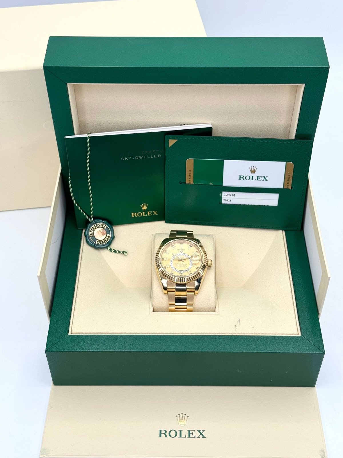 2016 Sky-Dweller 42mm 326938 Yellow Gold Oyster Champagne Dial - Image 12