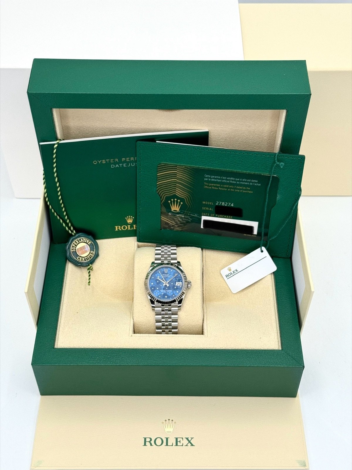 2024 Rolex Datejust 31mm 278274 Stainless Steel Jubilee Floral Dial (Unworn) - Image 12