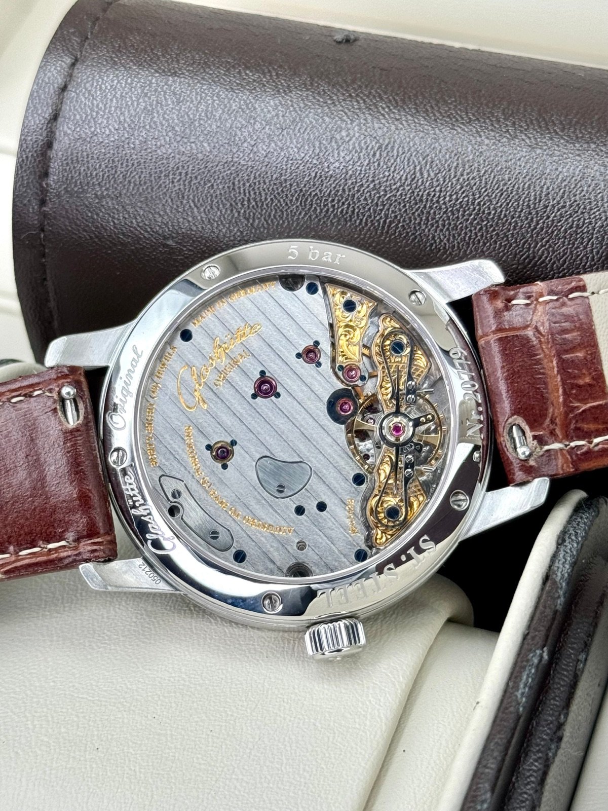 2015 Glashutte Original Panoreserve 40mm 1-65-01-22-12-04 Silver Dial - Image 11