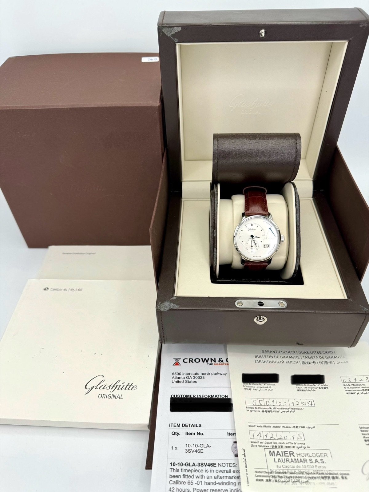 2015 Glashutte Original Panoreserve 40mm 1-65-01-22-12-04 Silver Dial - Image 13