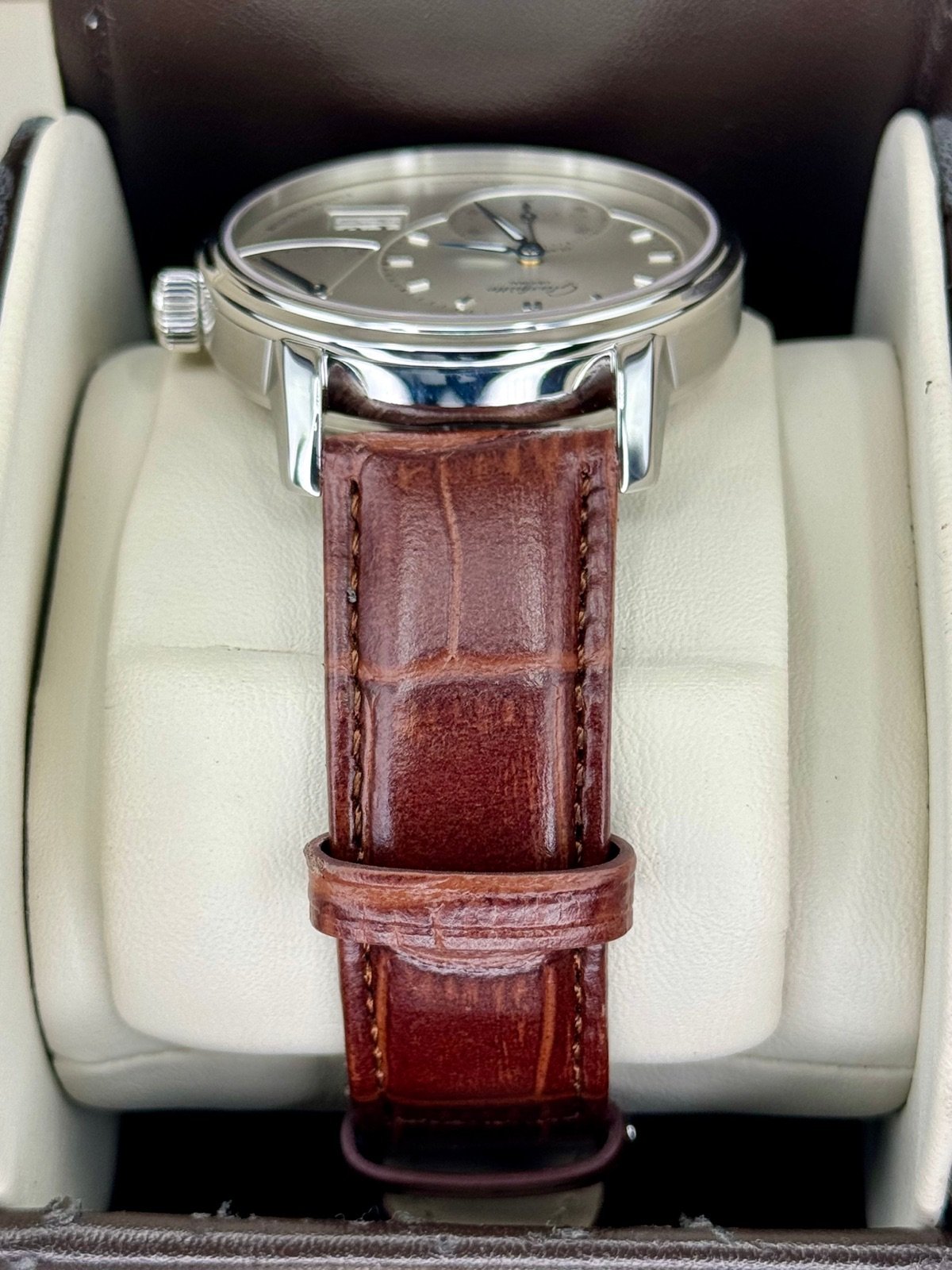 2015 Glashutte Original Panoreserve 40mm 1-65-01-22-12-04 Silver Dial - Image 3