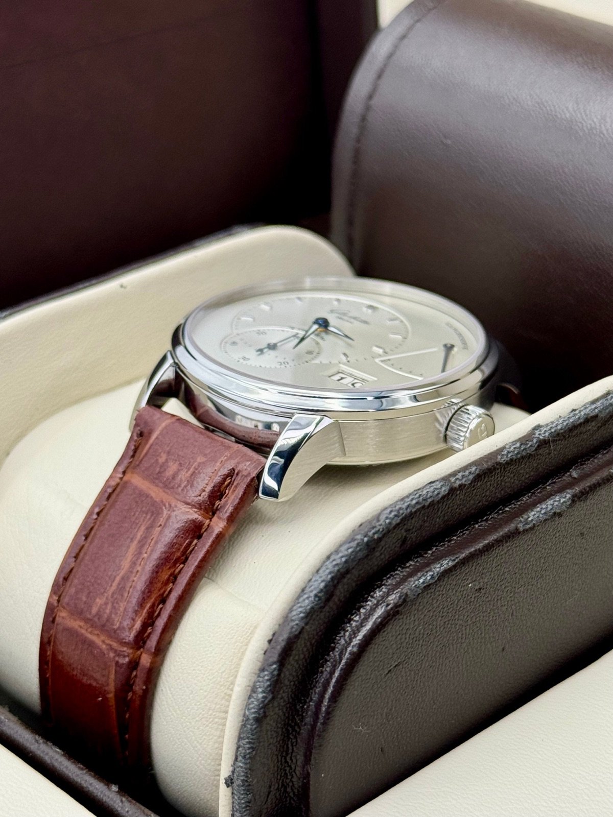 2015 Glashutte Original Panoreserve 40mm 1-65-01-22-12-04 Silver Dial - Image 5