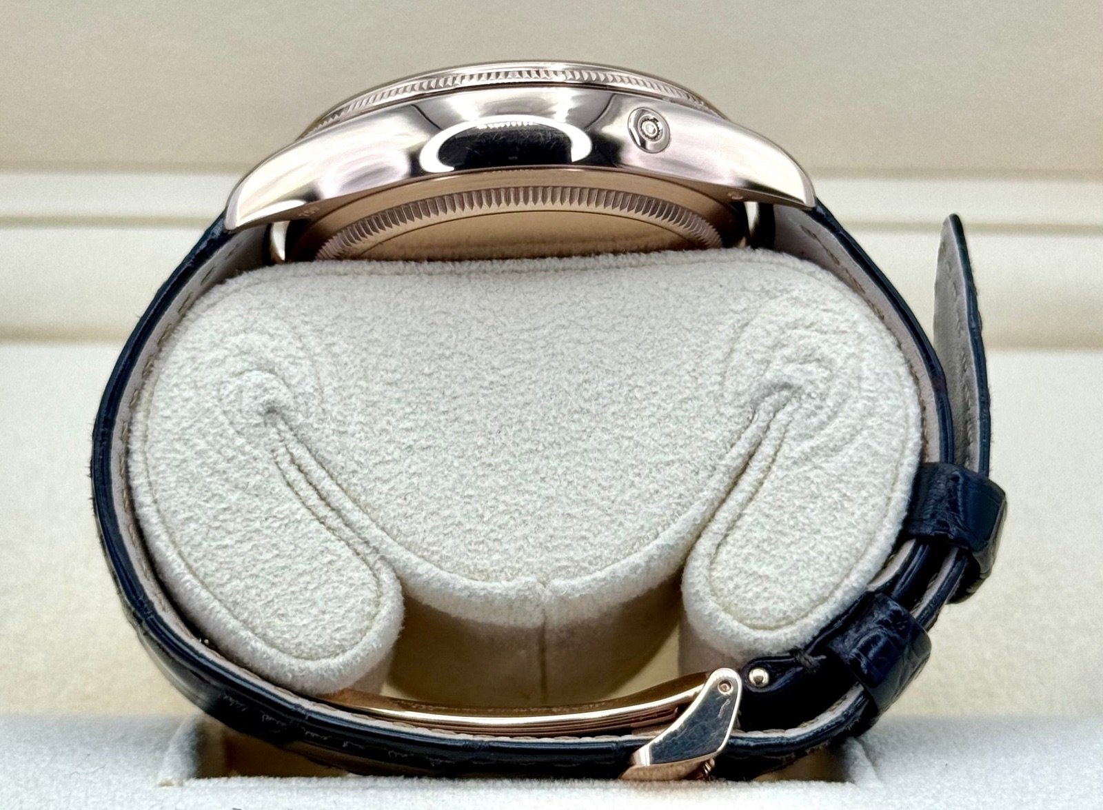 2020 Rolex Cellini Moonphase 39mm 50535 Rose Gold White Dial - Image 11