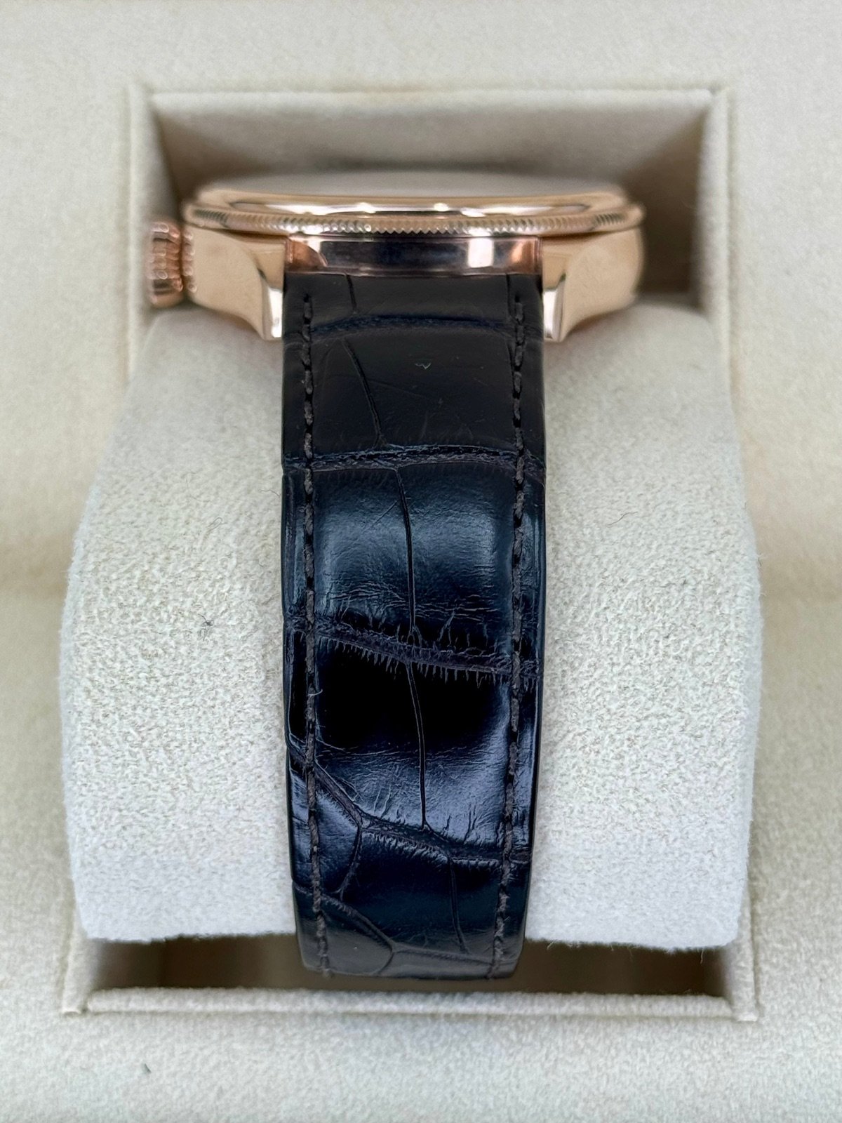 2020 Rolex Cellini Moonphase 39mm 50535 Rose Gold White Dial - Image 4