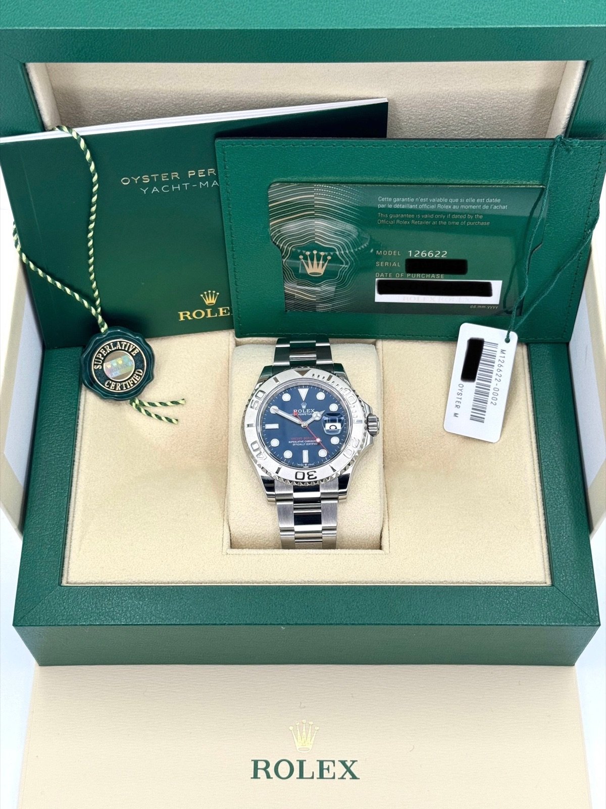 2023 Rolex Yacht-Master 40m 126622 Stainless Steel Blue Dial - Image 11