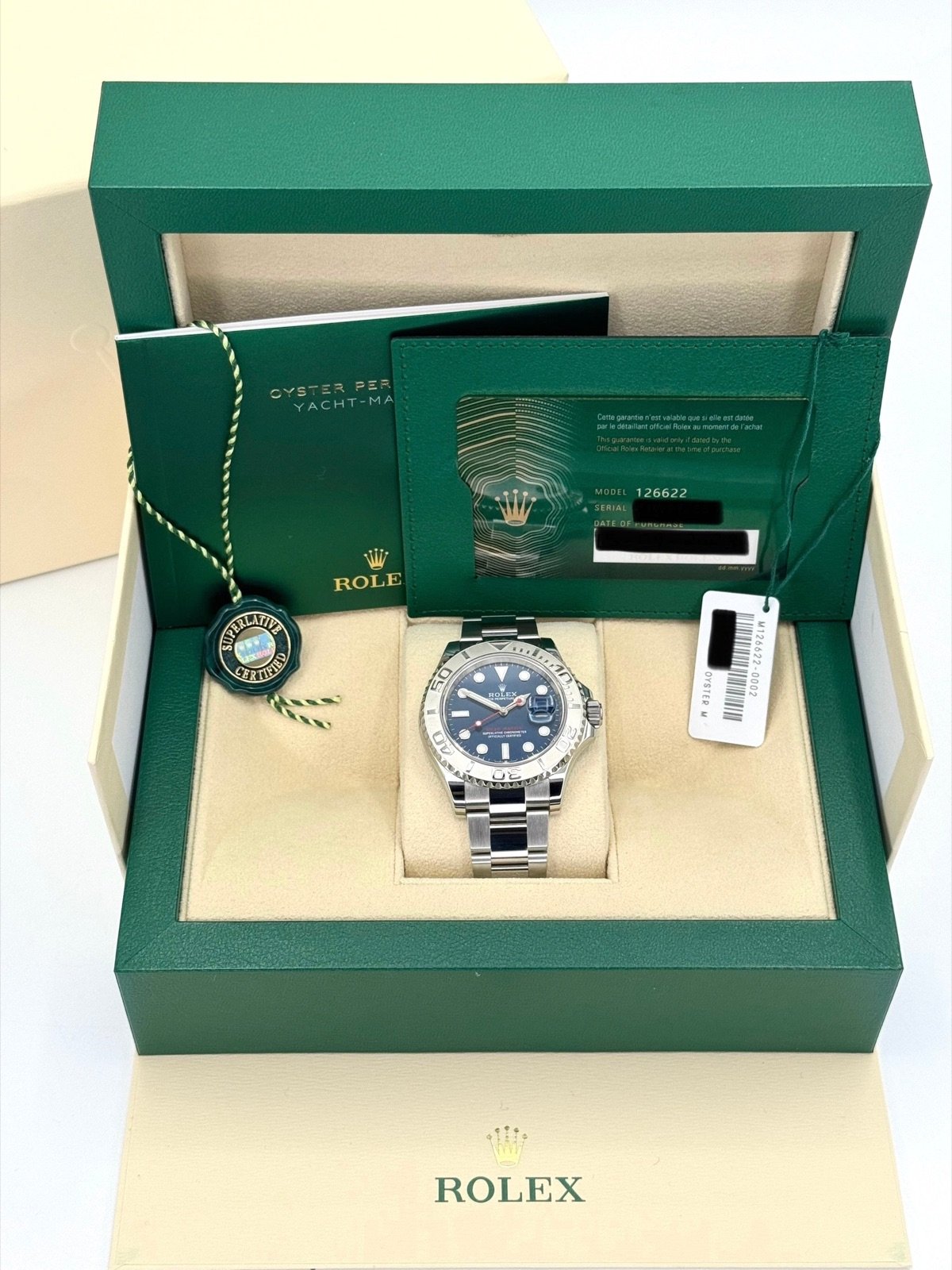 2023 Rolex Yacht-Master 40m 126622 Stainless Steel Blue Dial - Image 12