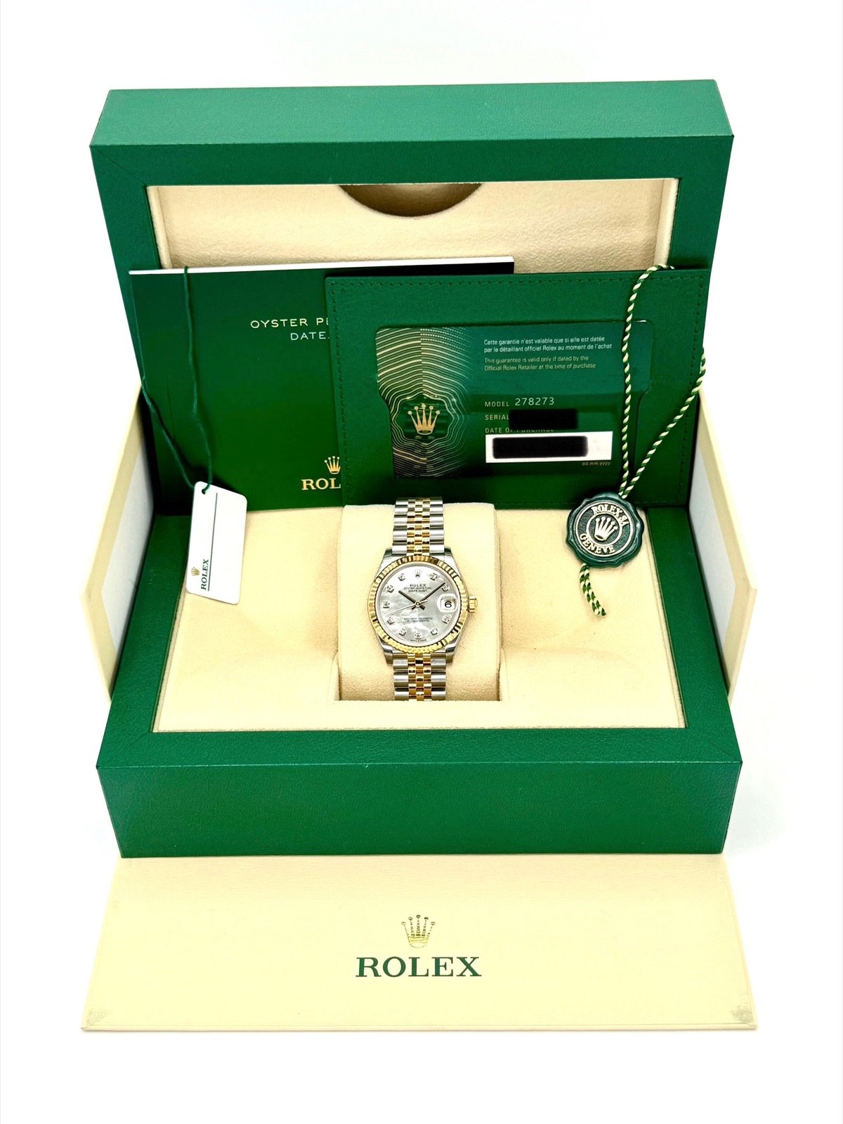 2023 Rolex Datejust 31mm 278273 Two-Tone Jubilee MOP Dimond Dial (Unworn) - Image 11