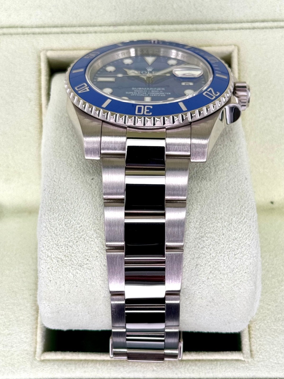 2013 Rolex Submariner “Smurf” 40mm 116619LB White Gold Blue Dial - Image 3