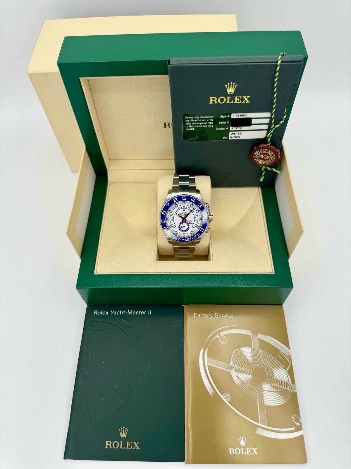 2013 Rolex Yacht-Master II 44mm 116680 Stainless Steel White Dial - Image 12