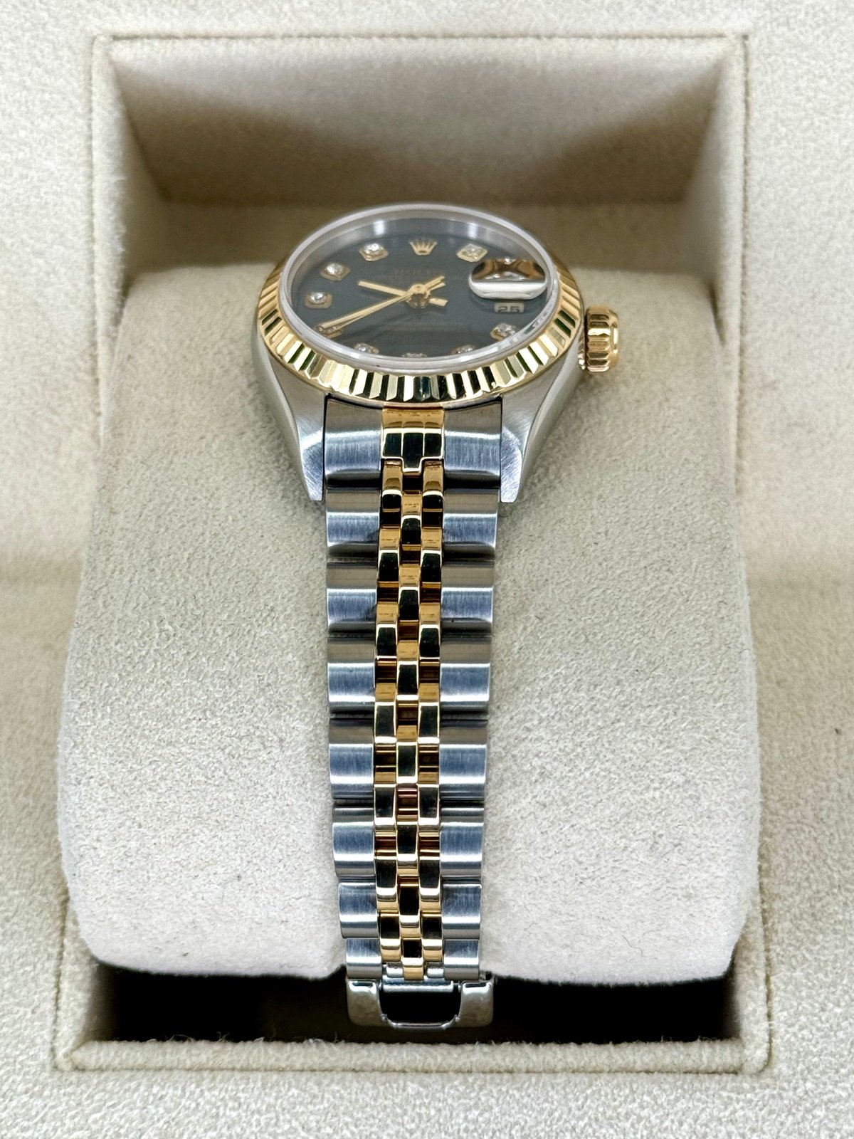 Rolex Lady-Datejust 28mm 79173 Two-Tone Blue 10 Diamond Dial - Image 3