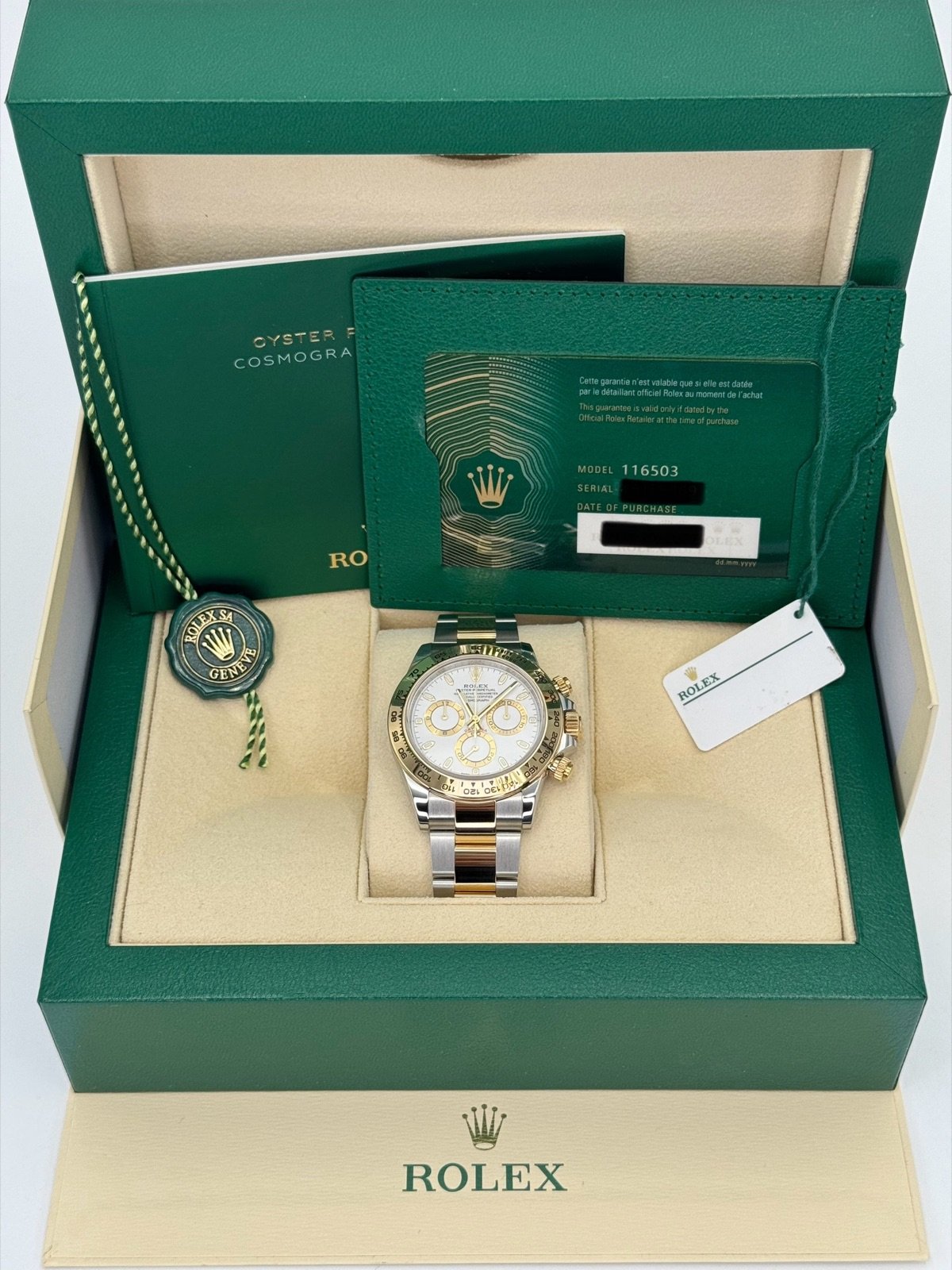 2023 Rolex Daytona 40mm 116503 Tow-Tone White Dial - Image 11