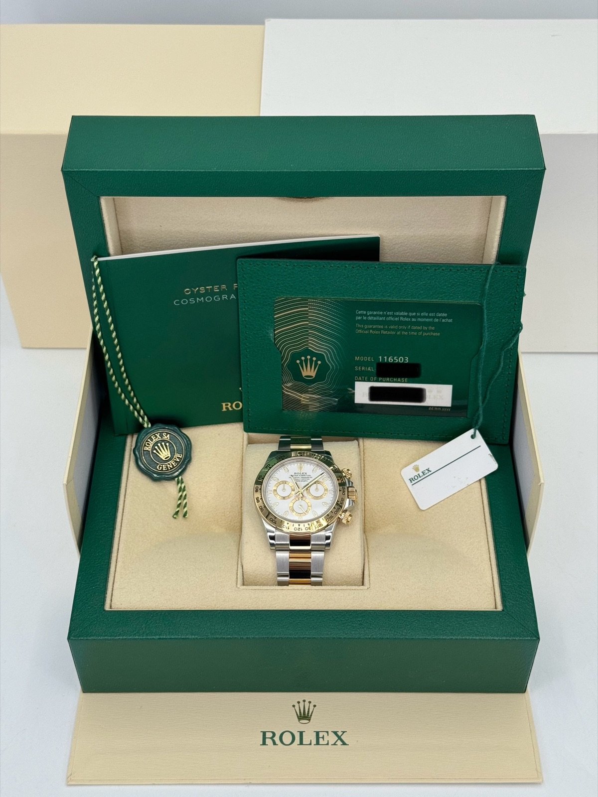 2023 Rolex Daytona 40mm 116503 Tow-Tone White Dial - Image 12