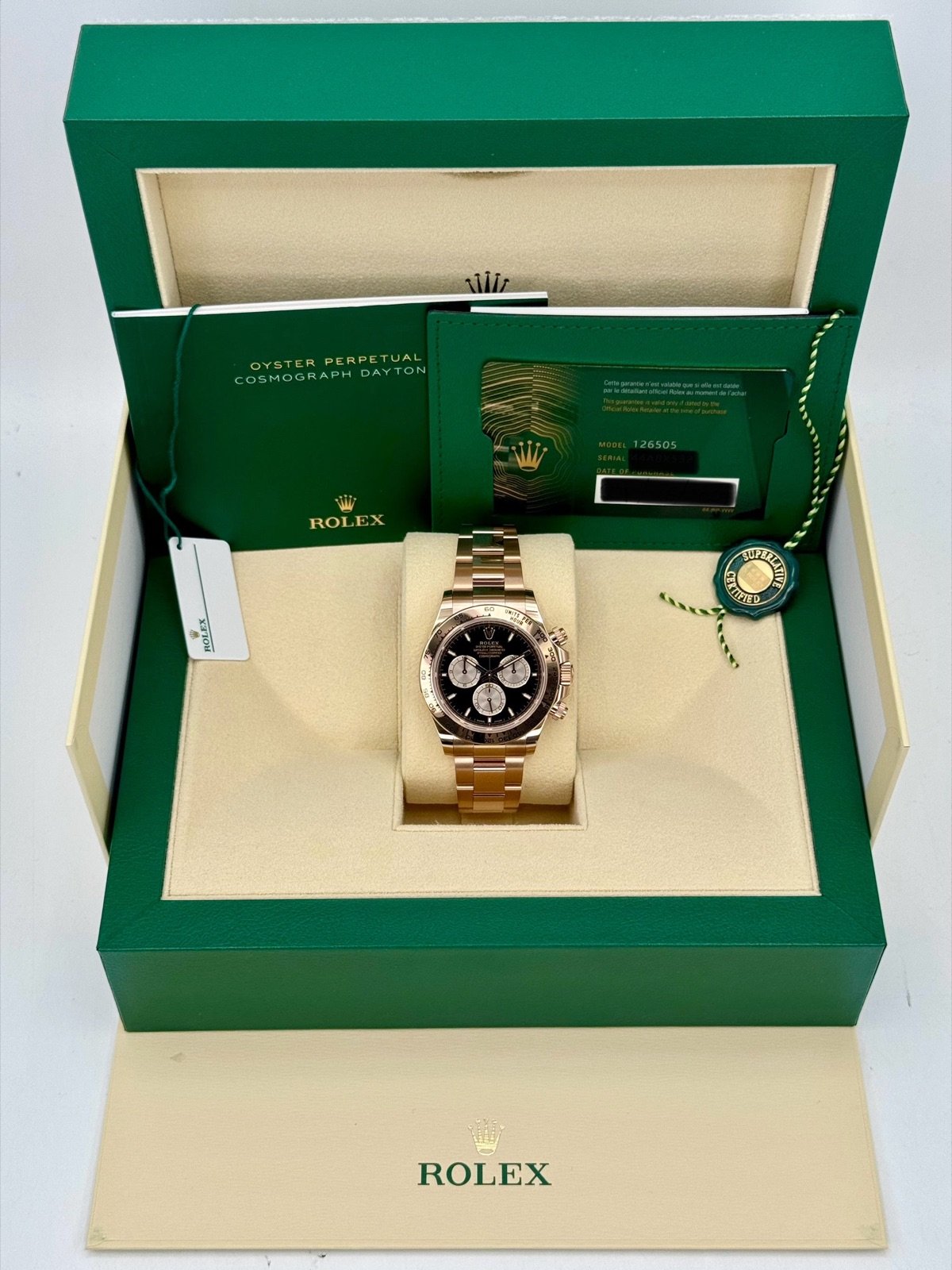 2024 Rolex Daytona 40mm 126505 Rose Gold Black Dial (Unworn) - Image 11