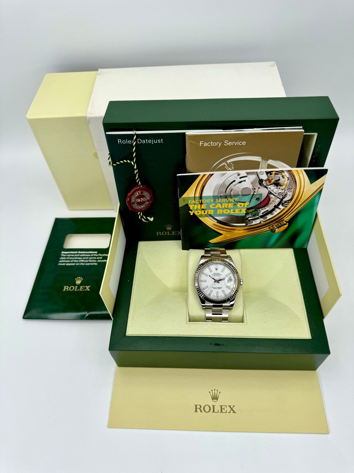Rolex Datejust 41mm 116334 Stainless Steel Oyster White Dial - Image 12