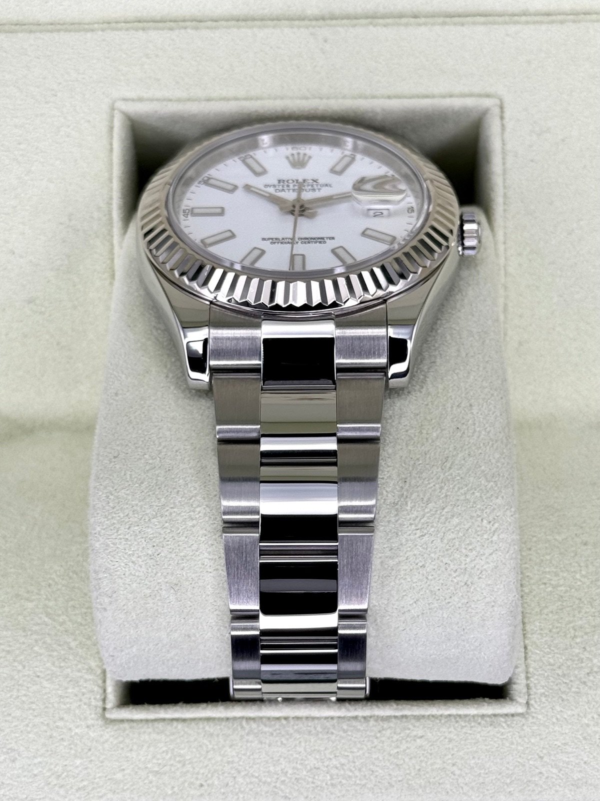 Rolex Datejust 41mm 116334 Stainless Steel Oyster White Dial - Image 4