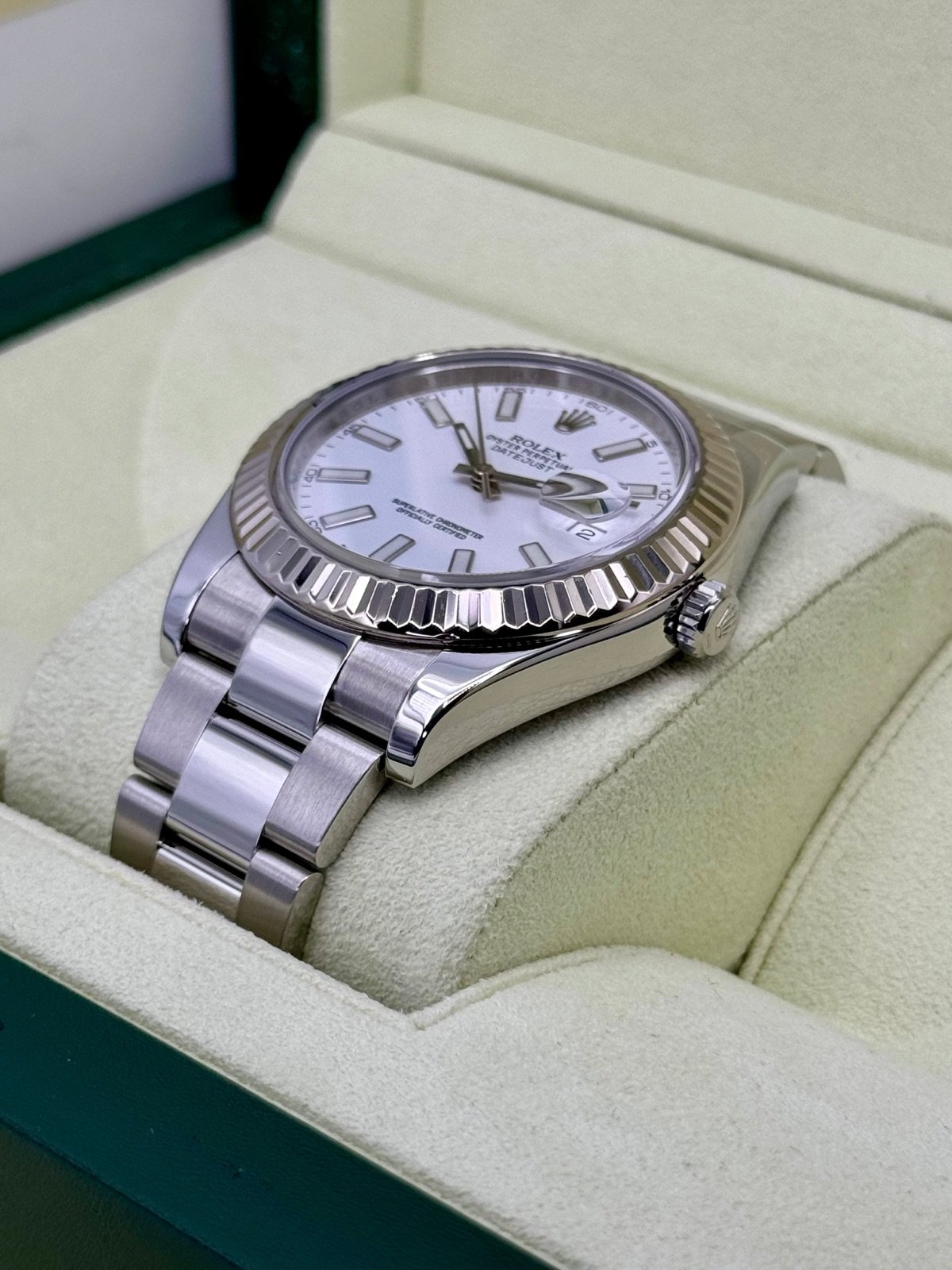 Rolex Datejust 41mm 116334 Stainless Steel Oyster White Dial - Image 5