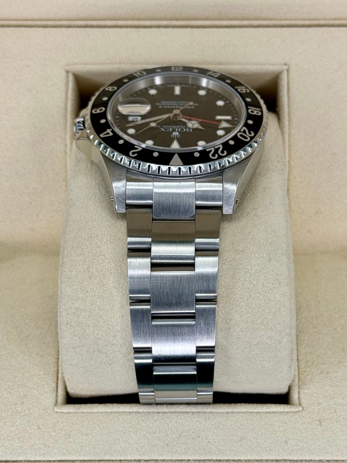 2003 Rolex GMT-Master II 40mm 16710LN Stainless Steel Black Dial - Image 4