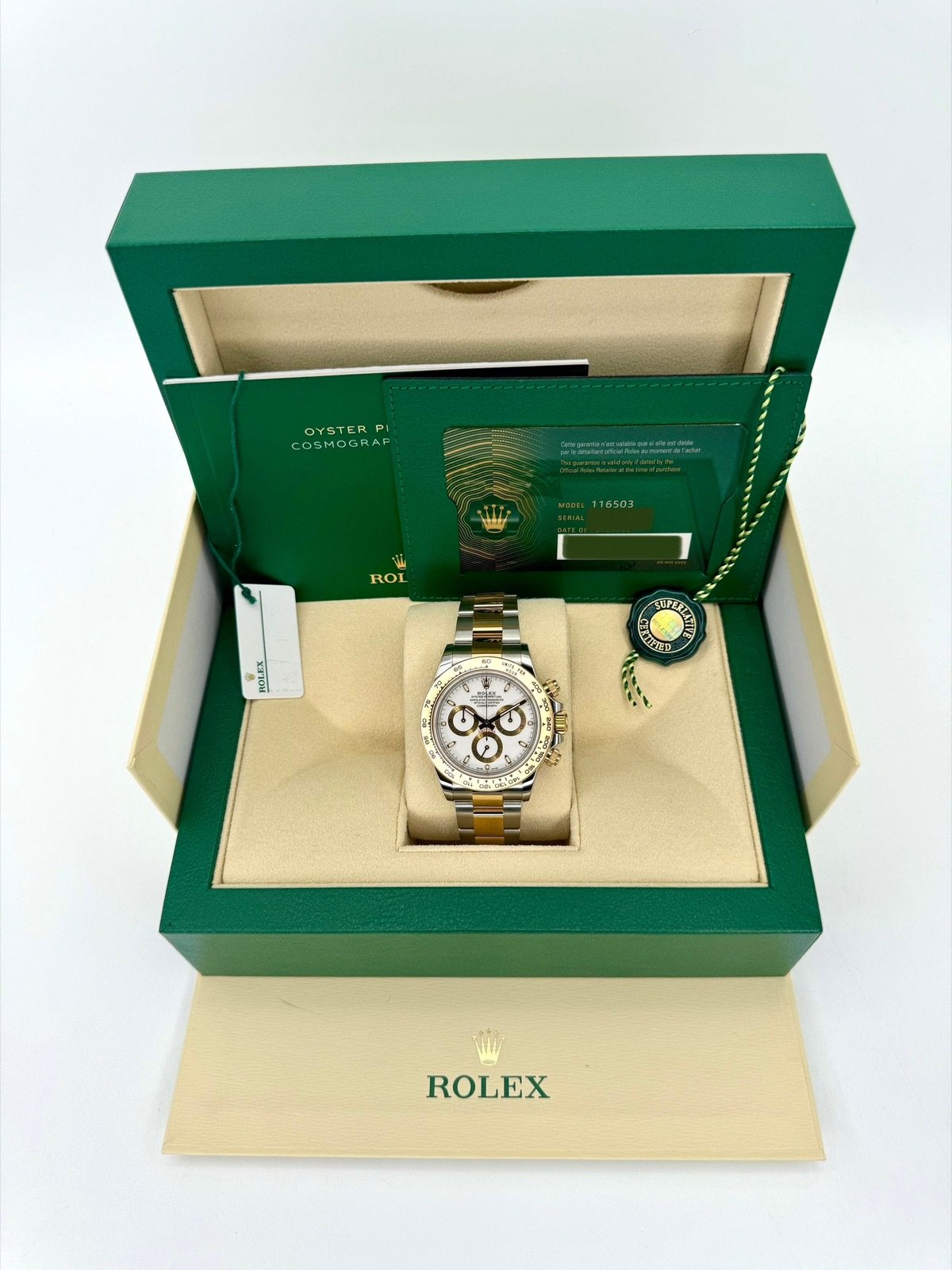 2023 Rolex Daytona 40mm 116503 Two-Tone White Dial - Image 11