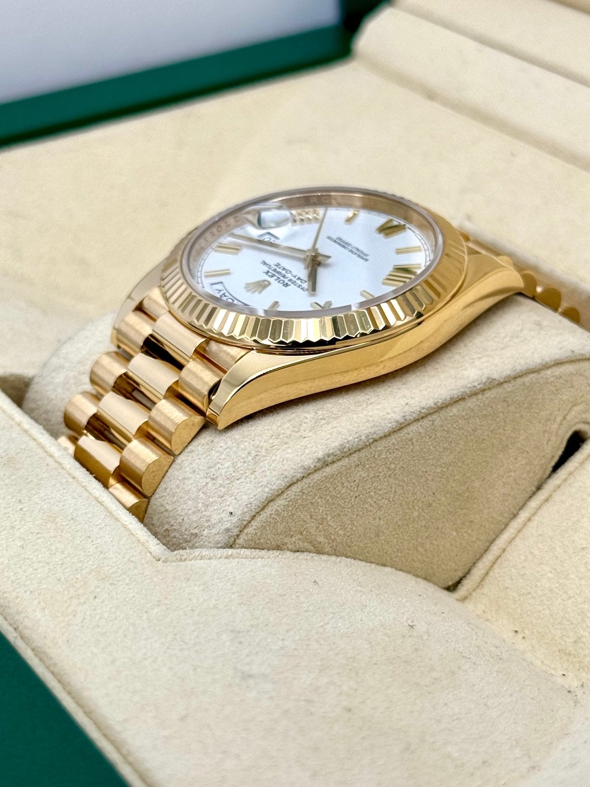 2021 Rolex Day-Date 40mm 228238 Presidential White Dial - Image 7