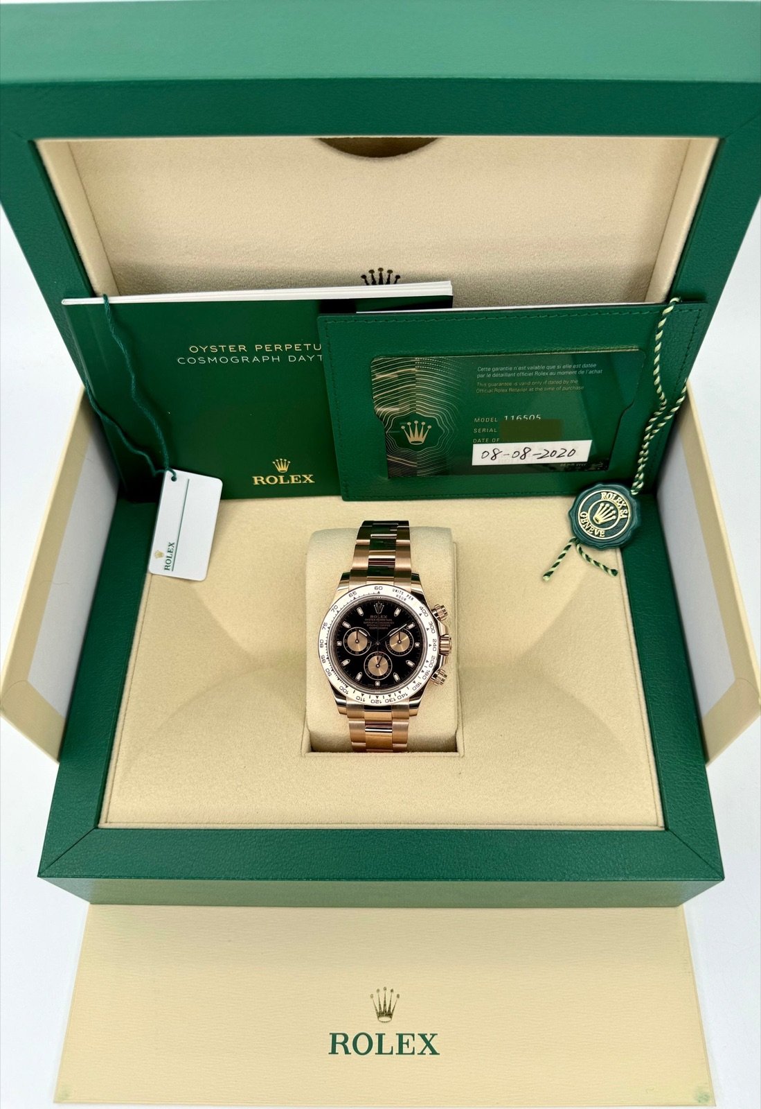2020 Rolex Daytona 40mm116505 Rose Gold Black Dial - Image 11