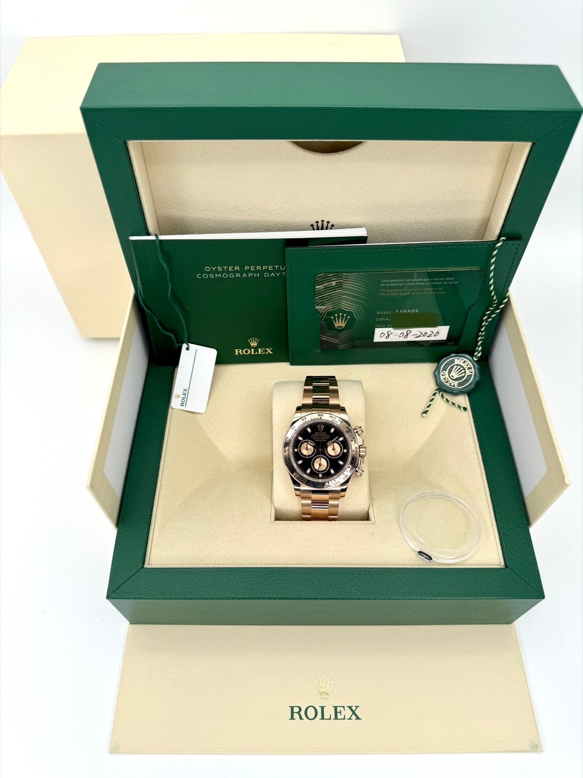 2020 Rolex Daytona 40mm116505 Rose Gold Black Dial - Image 12