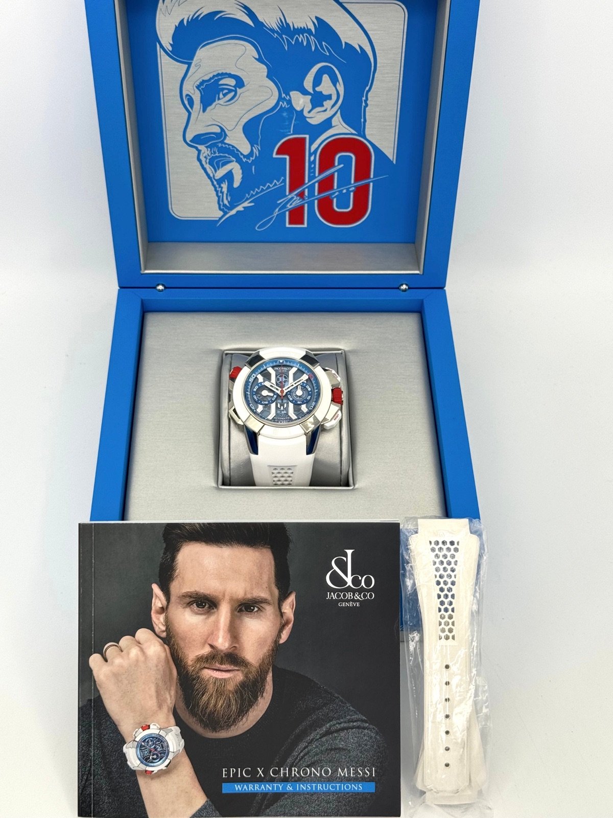2020 Jacob & Co Epic X Chrono Messi 47mm EC313.20.PE.LL.K Titanium - Image 11
